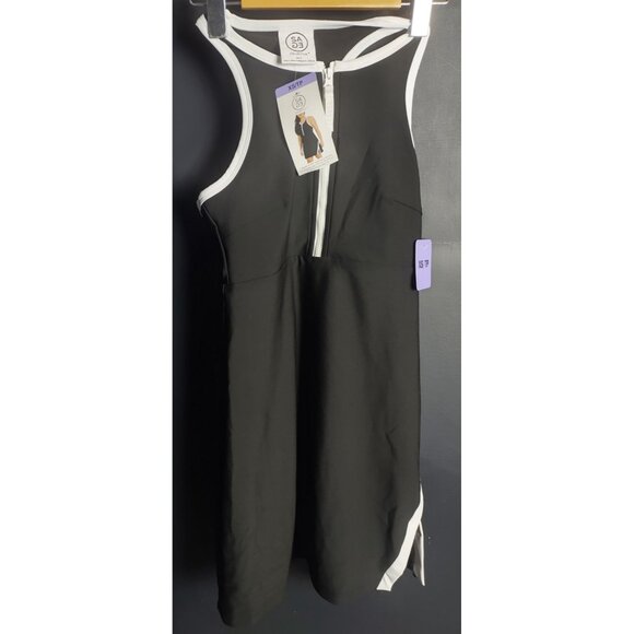 Sage Collective Black Racerback Dress XS Built-In Shorts Tennis Golf NWT - Picture 1 of 6